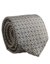 Dolce & Gabbana Black White Geometric Adjustable Necktie Accessory Tie