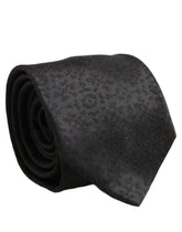 Dolce & Gabbana Black Swirl Pattern Silk Adjustable Necktie Accessory Tie