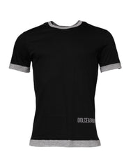 Dolce & Gabbana Black Cotton T-Shirt