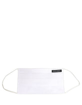 Dolce & Gabbana White 100% Cotton Pleated Elastic Ear Strap Face Mask