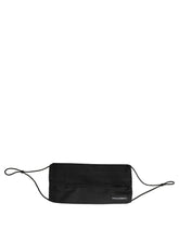 Dolce & Gabbana Black Silk Patterned Pleated Elastic Ear Strap Face Mask