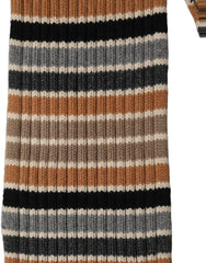 Dolce & Gabbana Multicolor Striped Knitted Viscose Shawl Scarf