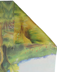 Dolce & Gabbana Light Blue Silk Landscape Foulard Scarf