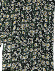Dolce & Gabbana Black Silk Daisy Chiffon Long Stole Scarf