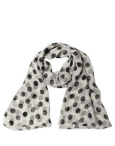 Dolce & Gabbana White Black Polka Dot Shawl Stole Scarf