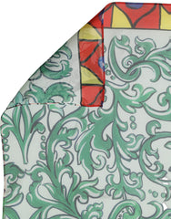 Dolce & Gabbana Multicolor Silk Printed Square Foulard Scarf