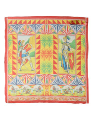 Dolce & Gabbana Multicolor Silk Carretto Print Foulard Scarf