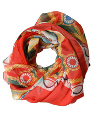 Dolce & Gabbana Multicolor Silk Printed Square Foulard Scarf