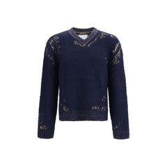 Maison Margiela Blue Cotton Sweatshirt