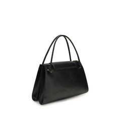 Versace Black Calf Leather Bos Taurus Shoulder Bag