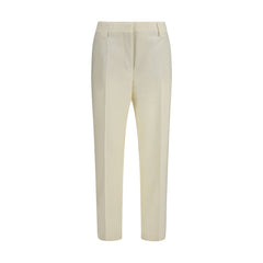Versace Beige Wool Oves Aries Cropped Pants
