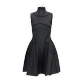 Alexander McQueen Black Polyester Cocktail Dress