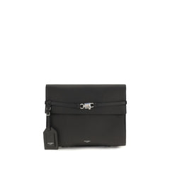 Dolce & Gabbana Black Calf Leather Bos Taurus Shoulder Bag