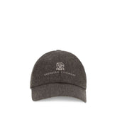 Brunello Cucinelli Brown Wool Oves Aries Cap (Baseball Hat)