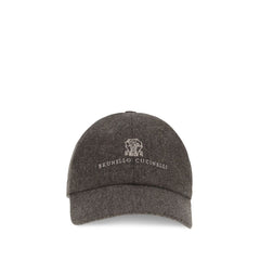 Brunello Cucinelli Brown Wool Oves Aries Cap (Baseball Hat)