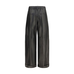 Brunello Cucinelli Black Leather Pants