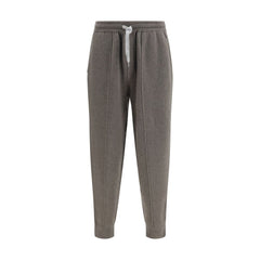 Brunello Cucinelli Bicolor Cashmere Athletic Pants