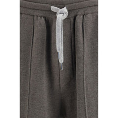 Brunello Cucinelli Bicolor Cashmere Athletic Pants