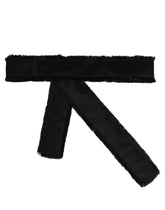 Dolce & Gabbana Black Velvet Wrap Around Tie Cintura Belt