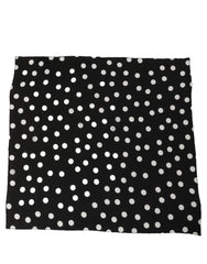 Dolce & Gabbana Black White Polka Dot Square Foulard Scarf