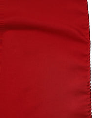 Dolce & Gabbana Red Satin Silk Foulard Handkerchief Scarf