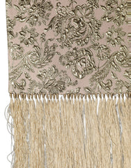 Dolce & Gabbana Pink Silk Fringes Neck Wrap Foulard Scarf