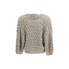 Brunello Cucinelli Beige Silk Cardigan