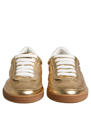 Dolce & Gabbana Gold Saint Tropez Low Top Sneakers Shoes