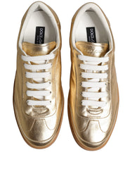 Dolce & Gabbana Gold Saint Tropez Low Top Sneakers Shoes