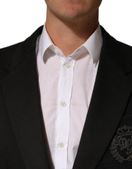 Dolce & Gabbana Black Embroidered Single Breasted Jacket