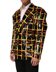 Dolce & Gabbana Multicolor Sequin Embellished Double Breasted Jacket