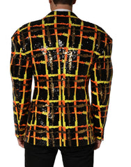 Dolce & Gabbana Multicolor Sequin Embellished Double Breasted Jacket