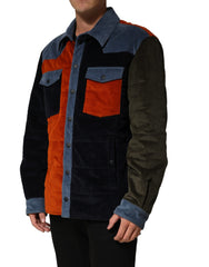 Dolce & Gabbana Multicolor Cotton Corduroy ButtonUp Jacket