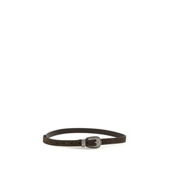 Brunello Cucinelli Brown Suede Leather Belt