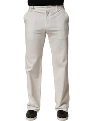 Dolce & Gabbana White Cotton StraightLeg Casual Trouser Pants