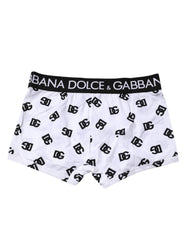 Dolce & Gabbana White DG Logo Print Regular Boxer Underwear