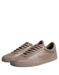 Dolce & Gabbana Taupe Saint Tropez Low Top Sneakers Shoes