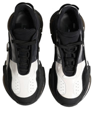 Dolce & Gabbana White Black Logo Airmaster Men Sneakers Shoes