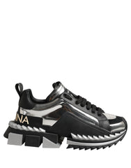 Dolce & Gabbana Black Two-Tone Super King Men Sneakers Shoes