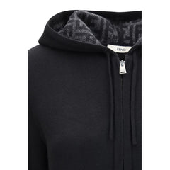 Fendi Black Cashmere Hoodie