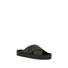 Fendi Bicolor Polyester Flat Sandals