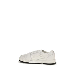 Fendi White Calf Leather Bos Taurus Athletic Sneakers