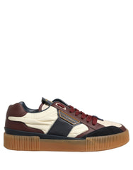 Dolce & Gabbana Multicolor Leather MIAMI Sneakers Men Shoes