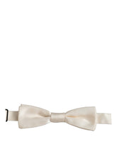 Dolce & Gabbana Men White 100% Silk Adjustable Neck Papillon Bow Tie