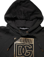 Dolce & Gabbana Black DG Logo Hoodie Men Sweatshirt Sweater