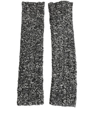 Dolce & Gabbana Sleeves Black Wool Blend Knitted Warmer Arm