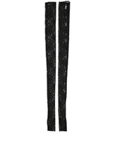 Dolce & Gabbana Sleeves Black Nylon Floral Lace Warmer Arm