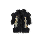 Fendi Black Wool Oves Aries Sleeveless Jacket