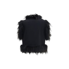 Fendi Black Wool Oves Aries Sleeveless Jacket