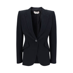 Alexander McQueen Black Acetate Blazer